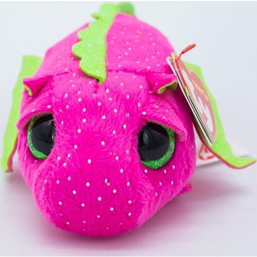 10CM Ty Beanie Large Glitter Eyes Dalby The Pink Dragon Screen Cleaner Doll Boy Girl Birthday Christmas Gift