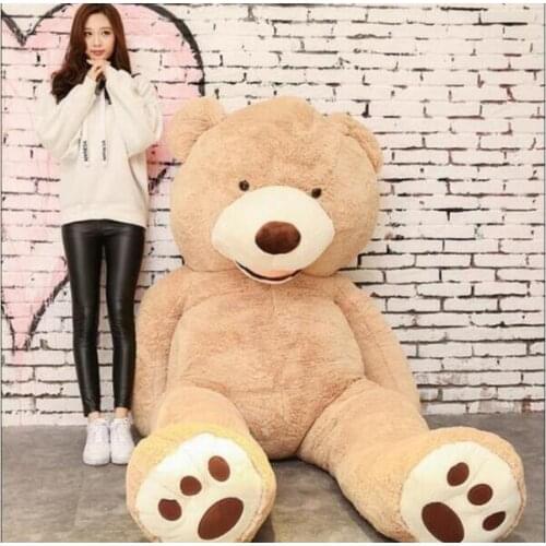 100-260cm American Giant Bear Skin Animal High Quality kids Toys Birthday Gift Valentines Day Gifts for women (just bear skin)