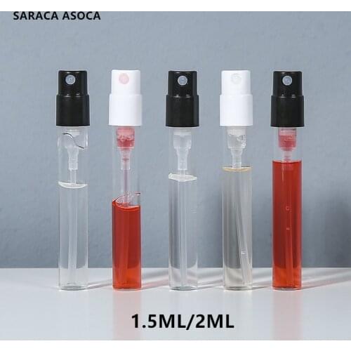 1.5ml 2ml Glass Trial Pack Parfum Snap Bottle Sample Bayon Spray Bottle Refillable Fragrance Atomizer Glass Perfume Bottle