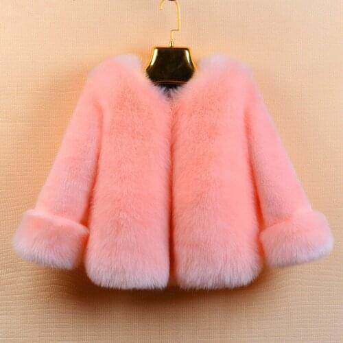 2018 Winter Autumn Children Clothing Baby Kid Girl Faux Fur Kids Coat Outwear Thicken Girl Long sleeve Fur Coat Jacket for 2-10T