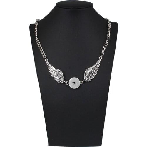 2019 New Snap Buttons Necklace Jewelry With Chain High Quality DIY Vintage Snap Pendant Necklaces for DIY 18mm Snap Button