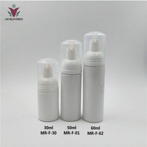 25pcs 30ml 50ml 60ml Plastic Clear White Foaming Bottle Soap Dispenser Foamer Pump Shampoo Lotion Bottle Foam Bottles with Cap