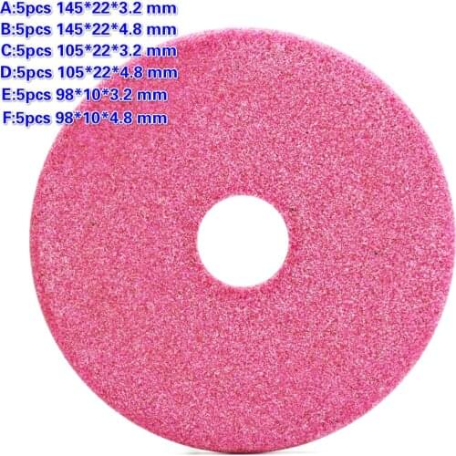 5Pcs Quality Grinding Wheel Disc 145/105 /90mm Thick 3.2 / 4.8mm for Chainsaw Teeth Sharpening Abrasive Stone Dia Grinder