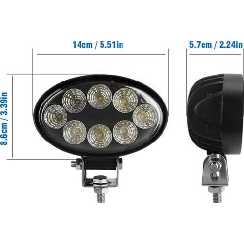 5 Inch 60W Oval LED Spotlight Work Lamp Car SUV Truck Driving Fog Light Truck Off Road Tractor Flood Beam 12V 24V