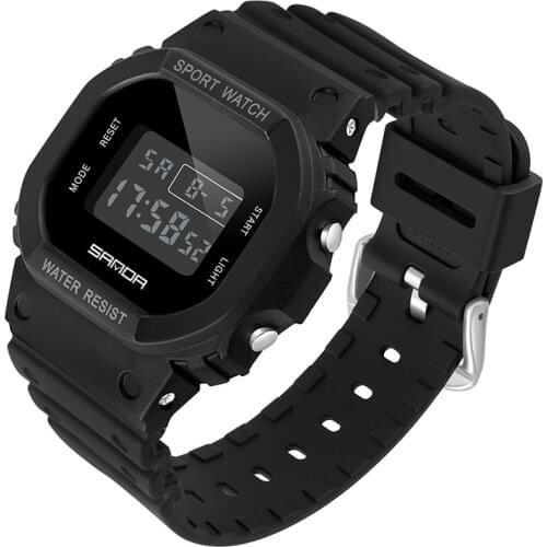 Mens Digital LED Watches Fashion Man Outdoor Sports Waterproof Shock Resistant Wrist Watch Womens Childrens Electronic Clock