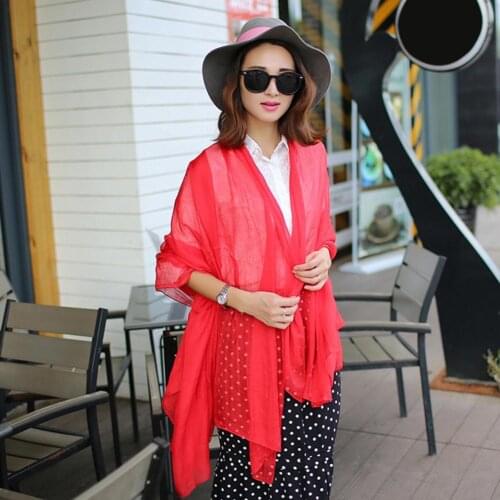 Ethnic Style Long Scarf Beach Wrap Ladies Shawl scarf All-match Solid Color Cotton Linen Women Soft Long Scarf Shawl Beach Wrap