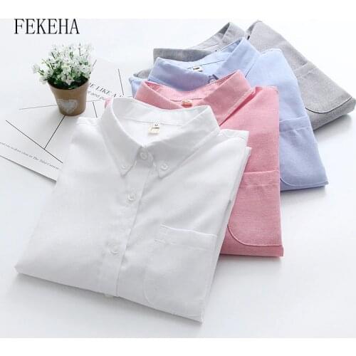 FEKEHA Women's Blue Shirts