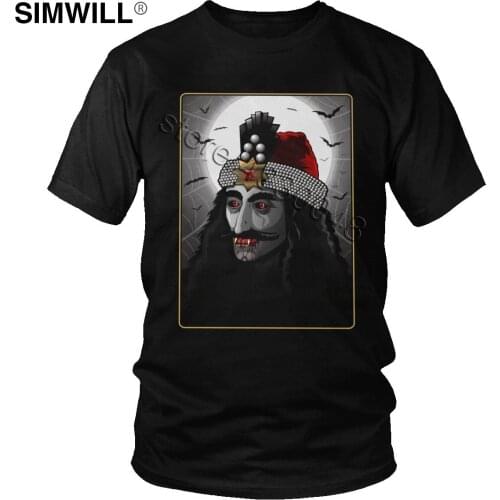 Vlad Dracula Tee Men Retro Short Sleeved Cotton T-shirt Halloween horror the impaler T Shirt Novelty Designer Leisure Tops Gift
