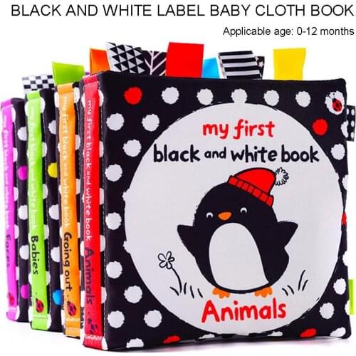 Animal Car Baby Cloth Rustling Book with BB Device Tag Visual Developmental Toy Soft Cloth Learning Cognize Book Kids Quiet Book