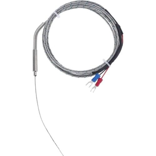 K-Type Thermocouple Probe 1mm x 100mm 2-wires Temperature Sensors 2-Terminals 1m