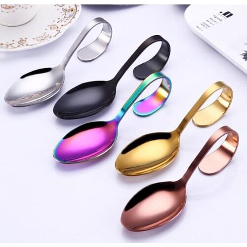 Stainless Steel Coffee Spoon Mermaid Spoon Tea Soup Sugar Dessert Appetizer Seasoning Bistro Hanging Cup Spoon SN085