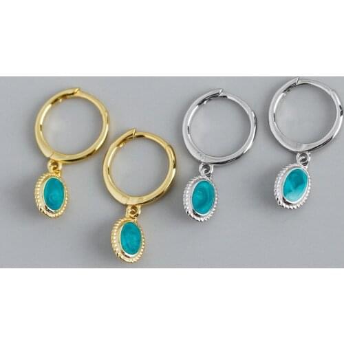 925 Sterling Silver Tassel Hoop Earrings For Women Girls Wedding Party Jewelry Pendientes eh1157