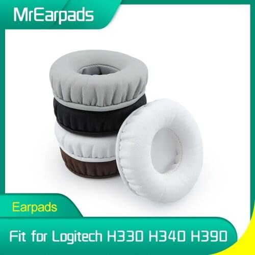 MrEarpads Earpads For Logitech H330 H340 H390 Headphone Headband Rpalcement Ear Pads Earcushions Parts