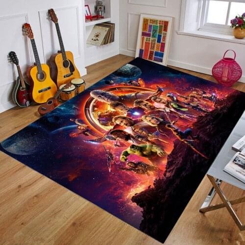 Cartoon Playmat The Avengers Kids Rug Multiple Sizes Bedroom Carpert Bathroom Doormat Non-slip Mat Gift Baby Activity Gym