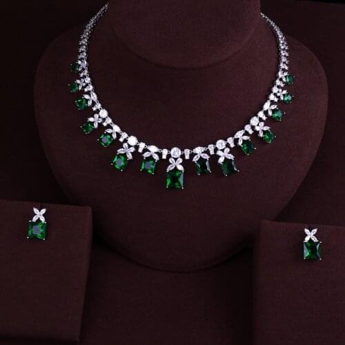 Top new white gold-color exquisite marquis zirconia Wedding Party Gift Bridal jewelry sets for women