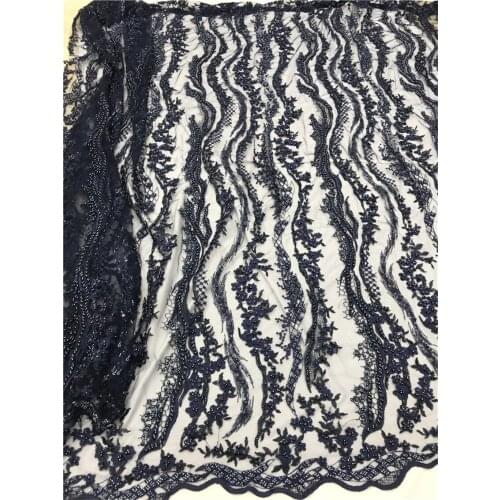 New Arrival Handmade Beads Lace S-2186837 Embroidery African Lace Fabric High Quality French Nigerian Mesh Lace Fabrics