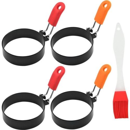 New Style Iron Spray Non-stick Omelet Circle Round Omelet Set Creative Omelet Mold Set Kitchen Utensils Creative Omelet Tool