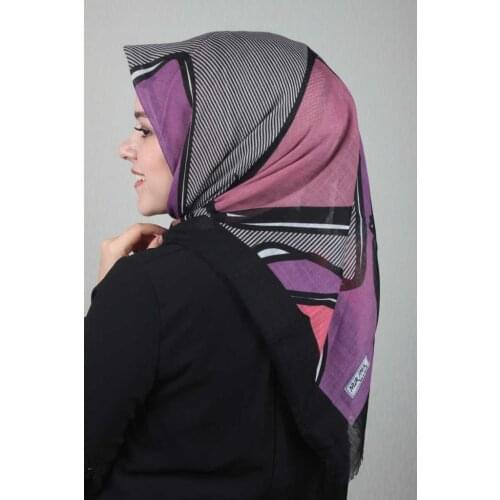 NUR SILK PATTERNED LINEN FLAMLI SCARF-DESEN-17-RENK-03