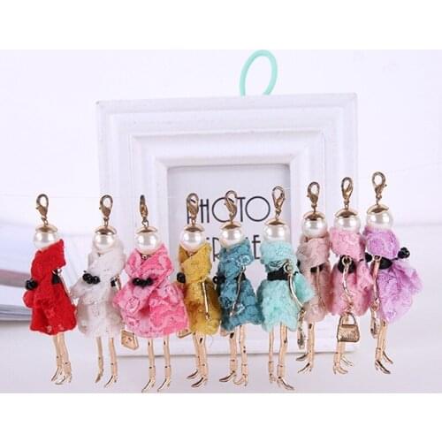 Oein Brand 2021 News Doll Baby Elegant Women Keychain Car Pendant Girls Handmade Creativity Jewelry Bag Key Chains Hot Key Ring