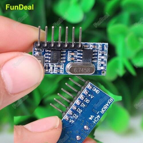 Wholesale 10pcs 433 MHz RF Receiver Learning Code Decoder Module Wireless 4 Channel Output For Remote Control 1527 2262 Encoding