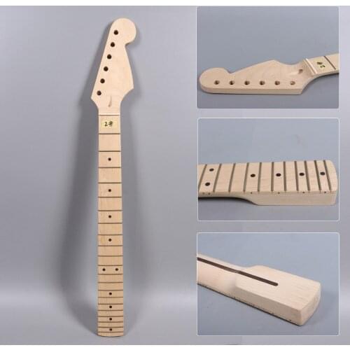 Fit Diy Maple Electric Guitar Neck Maple Fretboard 21Fret 25.5"inch Hand-made Guitar Project Unfinished