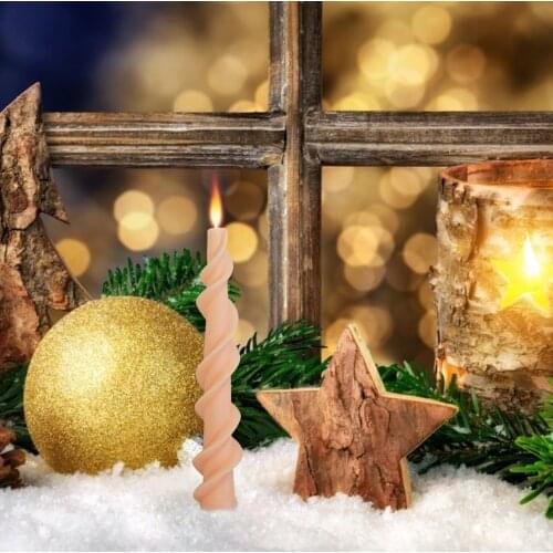 Silicone Candle Mold Spiral Irregular DIY Scented Candle Making Mould Screw Rod Shaped Candle Mold For Home Restaurant Decor