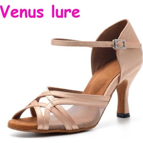Venus lure Latin Dance Shoes Womens High Heel Dance Shoes Tango Soft Bottom Dance Shoes 7.5CM Girls Salsa Ballroom Shoes