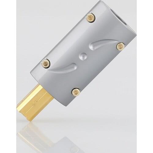 Viborg UB201 HI-END 24K Gold Plated USB2.0 Plug USB B Connector DIY Hi Fi USB Cable Gold Plated Bronze USB