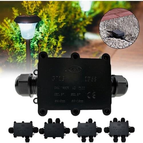 Waterproof Junction Box Electrical 2/3/4/5/6 Way Enclosure Block Cable Connecting Line Protection for Wiring Accessories