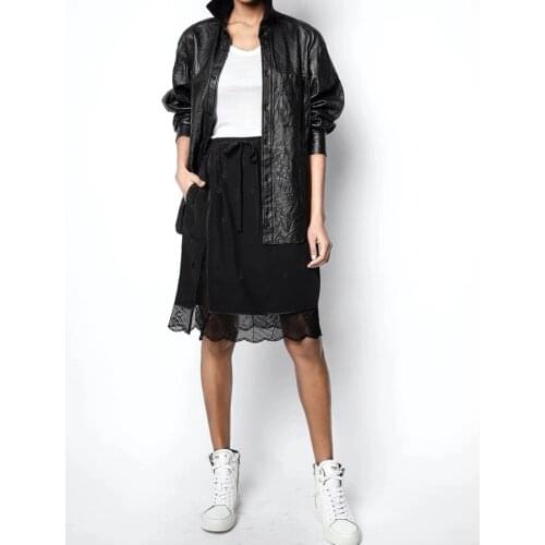 Women Skirt French Jacquard Silk Lace Beautiful Skirt