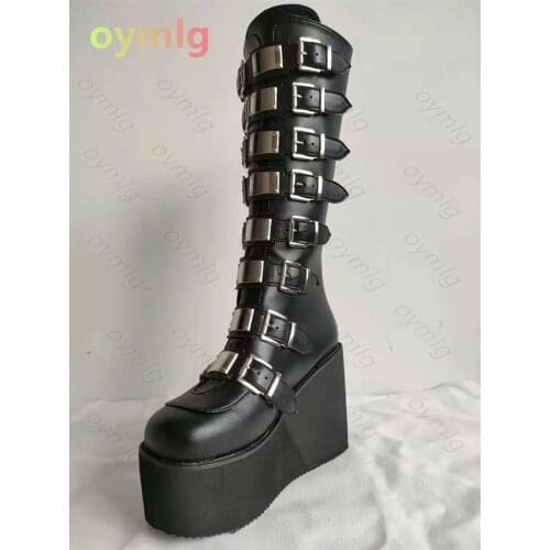 Plus size womens shoes 2020 autumn winter new European American short boots womens super high heel wedges Martin boots