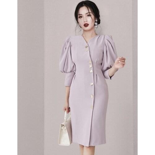 2021 Summer Elegant Half Sleeve Dress Women Floral Print Runway Long Dress Fashions Button Bow Diamonds Vintage Midi Dress