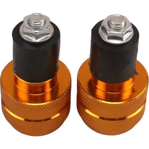 Gold 7/8'' 22mm Motorcycle Bike Anti Vibration Handle Bar Ends Plug Grip Ends Cap Cruiser Chopper Bobber Touring Custom