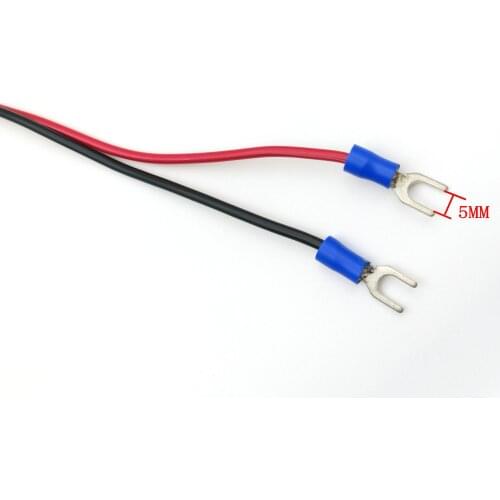 1 set Alligators Clip TO Spade Plug for Test CABLE (Red+Black) 1M