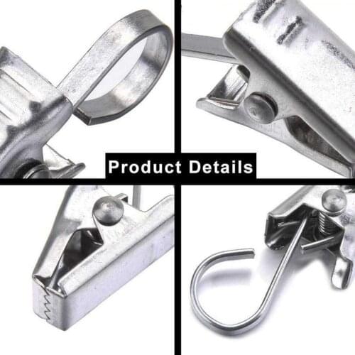 10Pcs\set Stainless Steel Curtain Clips on Hook Hanging Clip Storage Hanger Laundry Organization Clothes Peg Laundry Clothe U6R0