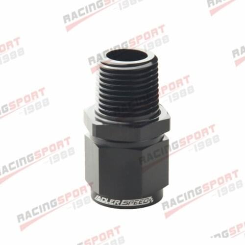 -10AN AN10 Female Swivel To 1/2" NPT Male Straight Adapter Fitting Black