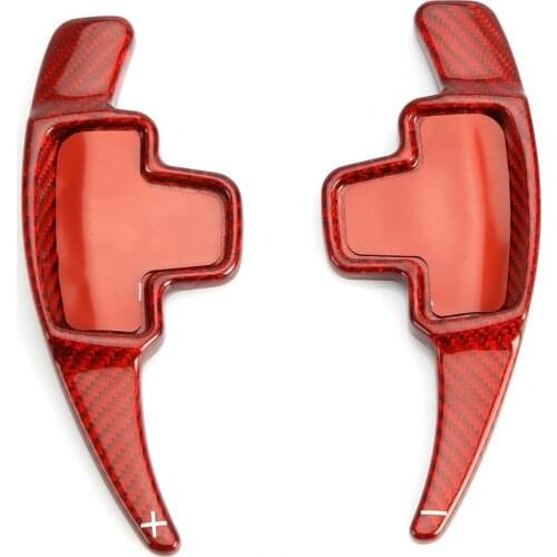 2Pcs Car Decor High Temperature Resistant Carbon Fiber Steering Wheel Shift Paddle Sticker for Mercedes-Benz C GLK E ML Goods