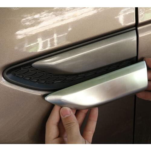 2pcs/set Car ABS Chrome Sticker Side Air Flow Vent Fender Cover Trim For Land Rover Discovery Sport Accessories Auto Parts 2015