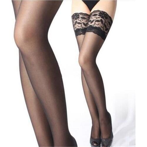 2017 Hot Sale Female sexy stocking appeal to fix the leg show thin lace sexy stockings hose women Thigh high stockings