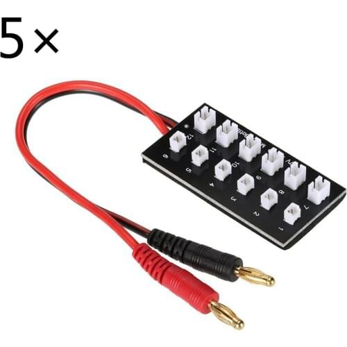 5pcs * Lipo Battery PH SH B6 A6 Parallel Charger Board with Banana Connector for RC Quadcopter Helicopter 3.7V LiPo Battery