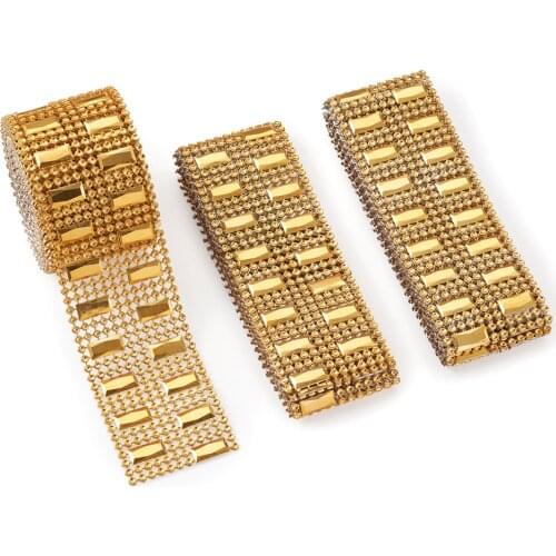 5 Yards 8 Rows Crystal Diamond Mesh Rhinestone Ribbon Plastic Chains Mesh Wrap Roll for Wedding Party Jewelry Gift Decoration