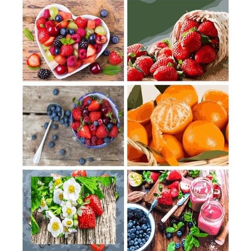 5D DIY Diamond Painting Fruit Diamond Embroidery Diamond Mosaic Painting Home Decoration Gifts New Products Can Be Customized