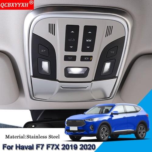 Car Styling Car Front Rear Reading lights Frame Sequins Stickers Automobiles Decoration Accessories For Haval F7 F7X 2019 2020