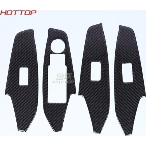 Car-Styling Door Window Lift Switch Button Panel Cover Armrest Trim Garnish Sticker Fit For MAZDA 3 Axela LHD Car Accessories