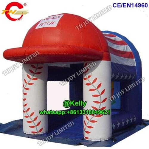 Pvc tarpaulin outdoor inflatable baseball game giant inflatable speed pitch for sale, carnival Inflatable Sports Game