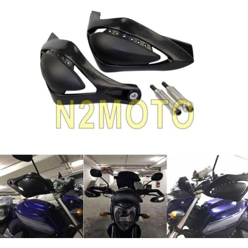 Black Motocross Handguard Blue LED Indicator Light 22mm 7/8" Hand Protector for Yamaha Honda Suzuki Kawasaki MX Enduro Dirt Bike