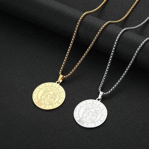 Cxwind 12 Horoscope Sign Pendant Necklace Zodiac Map Sign Gemini Constellations Choker Jewelry Kids Christmas Gift Drop Shipping