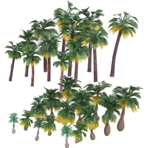 HO O N Z Scale Architectural Model Trees Landscape Layouts Palm Trees -27Pcs