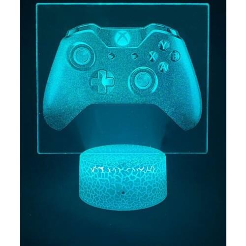 Game Controllers Gamepad 3D Night Lights Picture Lava Lamps Led USB Battery RGB Neon Gift Bedroom Table Desk Decoration For Home