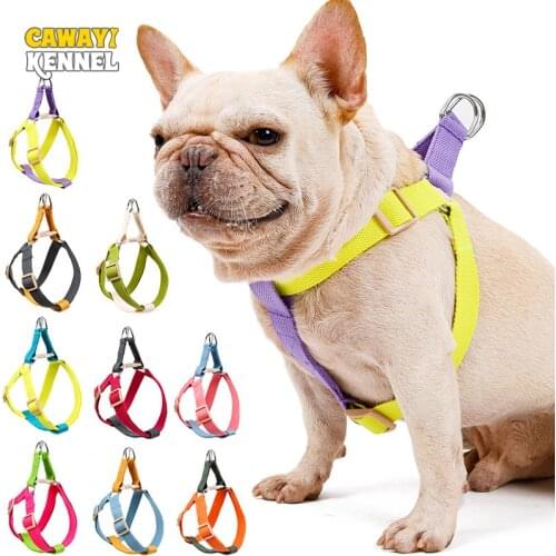 CAWAYI KENNEL Pet Vest Harness Leash Sets Adjustable Chest Puppy Harness Breathable for Small Medium Dog Cat Supplies D2373